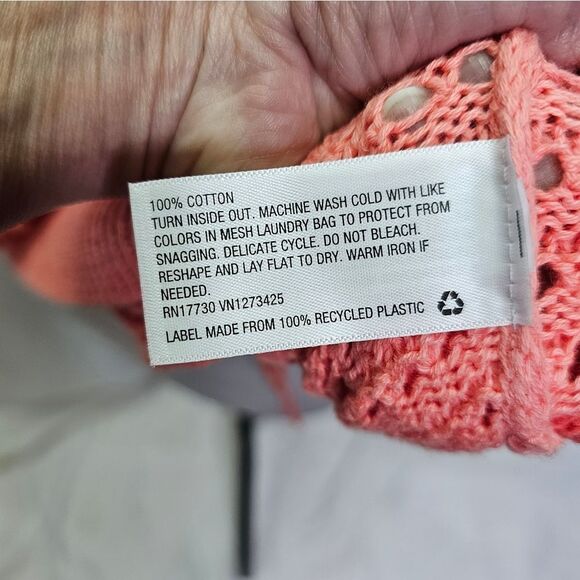 Universal Thread Coral Pink Open Knit Cotton Tank Size XXL - Picture 8 of 9